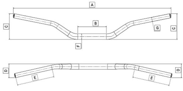 Ghi đông Domino HSA Medium Ø 28 - Nhôm Đen - 11309410041